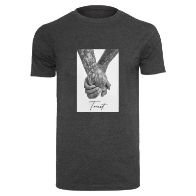 Image of Mister Tee Trust Print Tshirt, Men&#039;s, Size: Large, Charcoal
