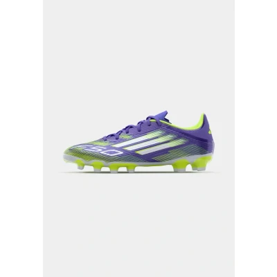 Image of adidas Performance F50 League Football boots firm ground, Men&#039;s, Size: 12, Purple rush/footwear white/lucid lemon shoes