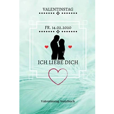 Image of VALENTINSTAG FR. 14.02.2020 ICH LIEBE DICH: A5 Notizbuch KARIERT LIEBLINGSMENSCH GESCHENKE PÄRCHEN FREUNDIN FREUNDSCHAFT FREUNDINNENBUCH GESCHENKIDEE PÄRCHENBUCH