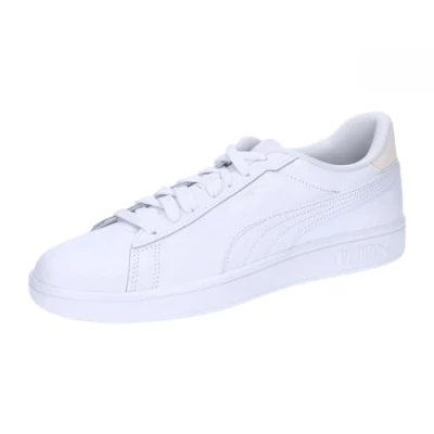 Image of Puma Smash 3.0 Trainers, Women&#039;s, Size: 6.5, White/rosebay/silver leather and imitation