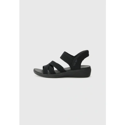 Image of Skechers ARYA Wedge sandals, Women&#039;s, Size: 39, Black knit shoes