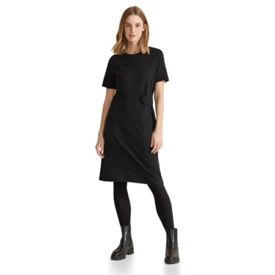 Image of Street One Women&#039;s Festive Jersey Dress, black, 34