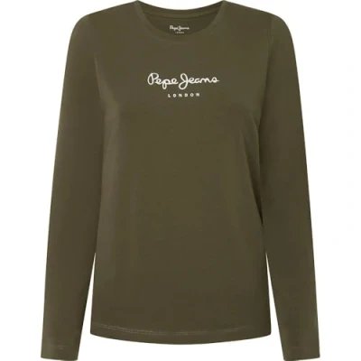 Image of Pepe Jeans NEW Virginia Long sleeved top, Women&#039;s, Size: Small, Leaf green