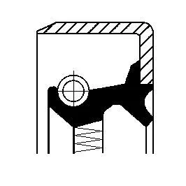 Image of Shaft Seal, manual transmission CORTECO 12012768B