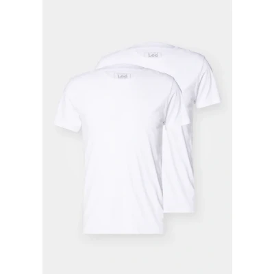 Image of Lee TWIN CREW 2 PACK Basic Tshirt, Men&#039;s, Size: XXL, White