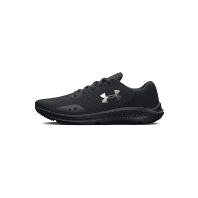 Image of Under Armour Women&#039;s Ua W Charged Pursuit 3 Running Shoe, Black Metallic Silver, 4 UK