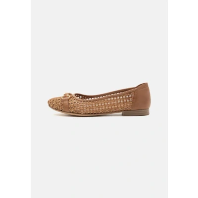 Image of Tamaris Ballet pumps, Women&#039;s, Size: 3.5, Cognac Leather and textile