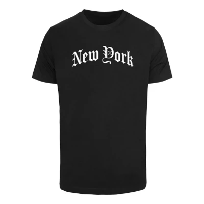 Image of Mister TEE NEW YORK Wording Print Tshirt, Men&#039;s, Size: Small, Black