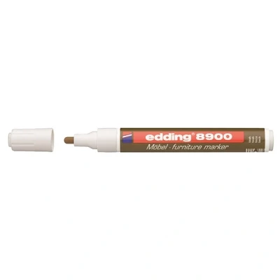 Image of edding 8900 furniture marker teak round nib 1.5 2 mm for covering up scratches and damages on veneers, solid wood, tables, desks