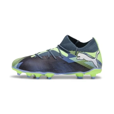 Image of Puma Future 7 Match FG/AG JR Unisex Moulded stud football boots for kids, Size: 13K, Gray skies/white/fizzy apple Textile/synthetics