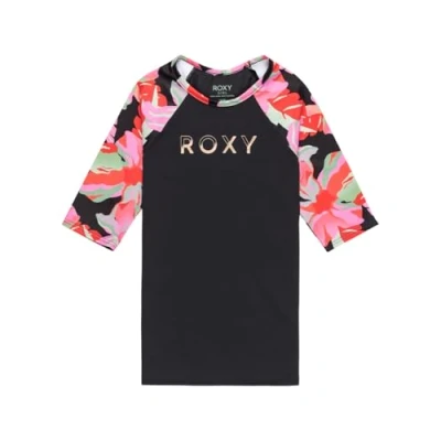 Image of Roxy Active Print Tshirt Anthracite for kids, Size: 16y,