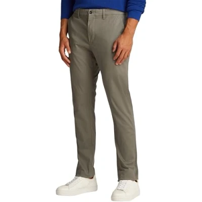 Image of Tommy Hilfiger Men&#039;s Printed Structure Bleecker Slim Fit Chinos, Grey, 36W / 28L