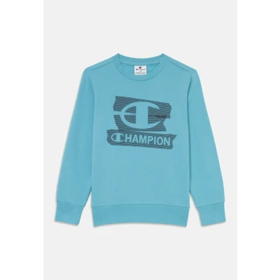 Image of Champion Graphic Crewneck Unisex Sweatshirt for kids, Size: 3/4y, Blue
