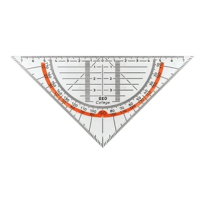 Image of Aristo AR23001 College Geometry Triangle (Hypotenuse 16 cm, Ink Nubs and Facets, Polystyrene) Transparent
