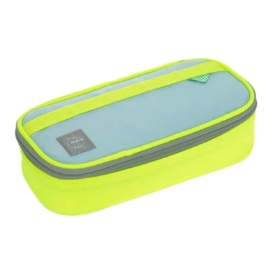 Image of LÄSSIG Schlampermäppchen Stiftemäppchen School Spacy Pencil Case Unique, Blue/Neon Yellow, 22 x 11 6 cm,