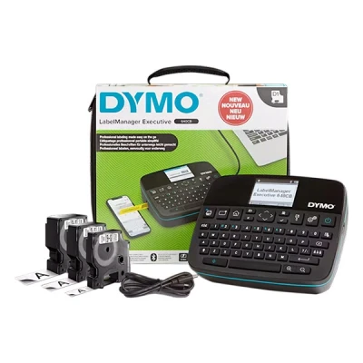 Image of Dymo LabelManager Executive 640CB Portable Label Printer Kit with Carry Case and 3 Cassettes Compact QWERTY Maker Bluetooth &amp; USB Connectivity Compatible D1 Labels