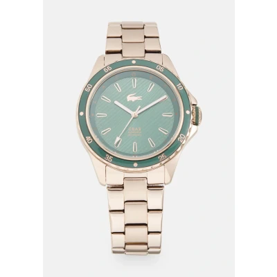 Image of Lacoste Santorini Watch Rose goldcoloured/green, Women&#039;s, Size: One Size, gold coloured/green