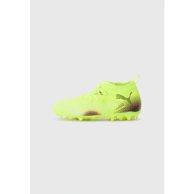 Image of Puma Future 8 Match MG JR Unisex Moulded stud football boots, Size: 45, Yellow alert/puma black/sun struck shoes