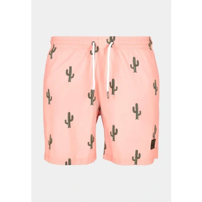 Image of Urban Classics Pattern Swimming shorts, Men&#039;s, Size: Small, Cactus aop