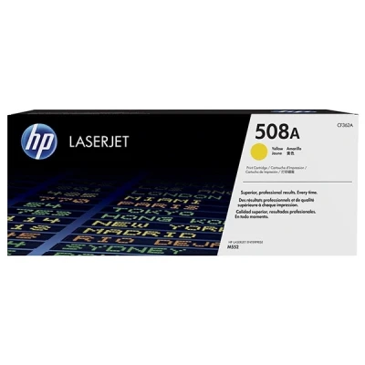 Image of HP CF362A 508A Original LaserJet Toner Cartridge, Yellow, Single Pack