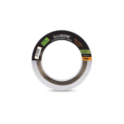 Image of Fox Illusion Fluorocarbon Leader Naturals Green 30lb (50m) Carp hooklink material