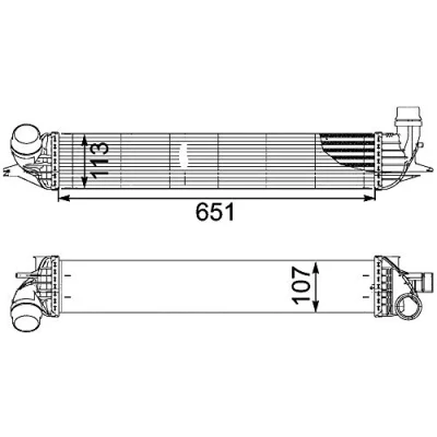Image of Charge Air Cooler MAHLE ORIGINAL CI 151 000P