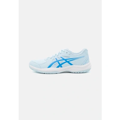 Image of Asics Court Slide 4 Multicourt tennis shoes, Women&#039;s, Size: 4.5, Light blue/blue coast Imitation leather/ textile