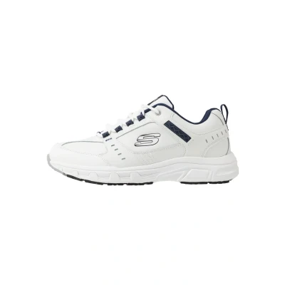 Image of Skechers OAK Canyon Trainers, Men&#039;s, Size: 7, White/navy leather and imitation