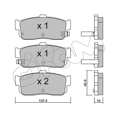 Image of brake Pad Set, disc CIFAM 822 193 1