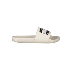 Image of Tommy Jeans FLAG Pool slides, Women&#039;s, Size: 5, Ecru Synthetics