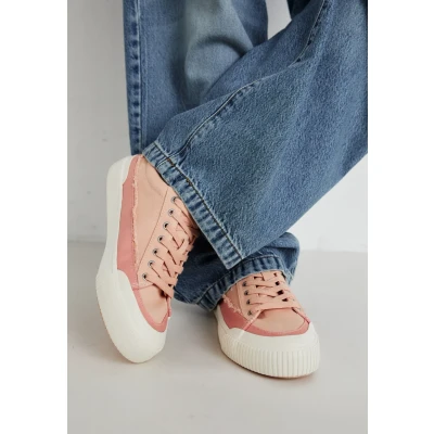 Image of Pepe Jeans BEN Fresh Trainers, Women&#039;s, Size: 3, Sherbert orange Textile/synthetics
