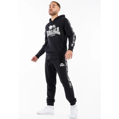 Image of Lonsdale Normale Passform Scousburgh Hoodie, Men&#039;s, Size: 3XL, Black white