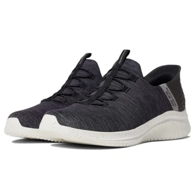 Image of Skechers Wide Fit Ultra FLEX 3.0 Trainers, Men&#039;s, Size: 12, Black Textile