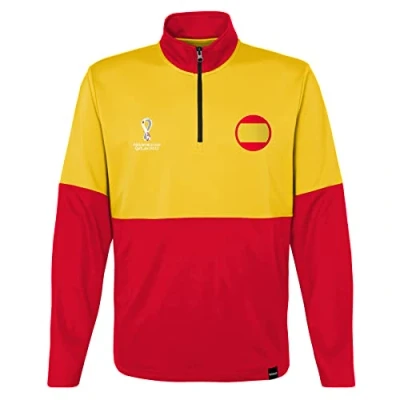 Image of FIFA Men&#039;s Official World Cup 2022 1/4 Zip Pull Over Spain Quarter (pack of 1)