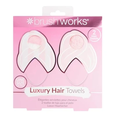 Image of brushworks Luxury Hair Towels (2 Pack)