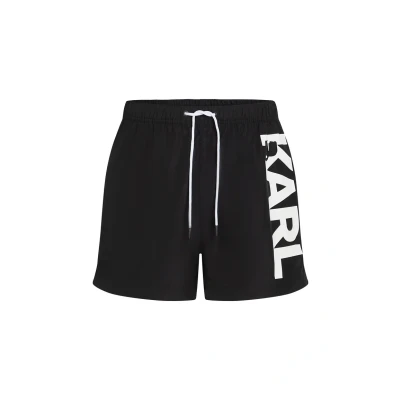 Image of KARL Lagerfeld LOGO Board Swimming shorts, Men&#039;s, Size: Large, Black