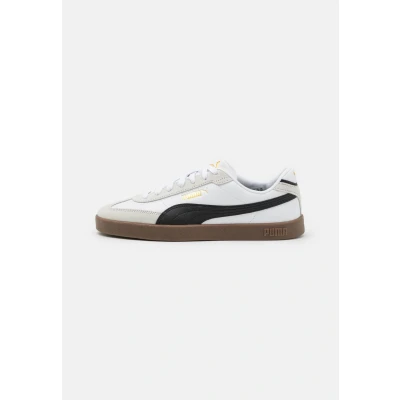Image of Puma CLUB II ERA Unisex Trainers, Size: 13, White/black/vapor gray leather and imitation