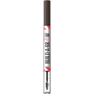 Image of Maybelline Build A Brow 2 Easy Steps Eye Pencil and Gel (Various Shades) Deep Brown