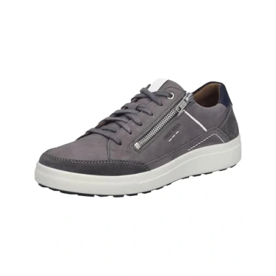 Image of Josef Seibel Maddox 07 Men&#039;s Low Top Trainers, Width G (Normal), Interchangeable Footbed, Asphalt Multi, 45 EU