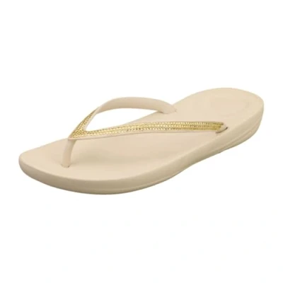 Image of Fitflop Women&#039;s Iqushion Sparkle Flip Flop, Orange, 3 UK