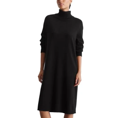 Image of Marc O&#039;Polo Denim Dress LONG Sleeve Turtle NECK Jumper dress, Women&#039;s, Size: Small, Black