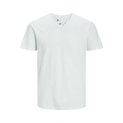 Image of Jack &amp; Jones Jjesplit NECK SS NOOS Basic Tshirt, Men&#039;s, Size: Small, Soothing sea