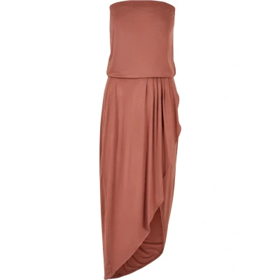 Image of Urban Classics Bandeau Maxi dress, Women&#039;s, Size: 3XL, Terracotta