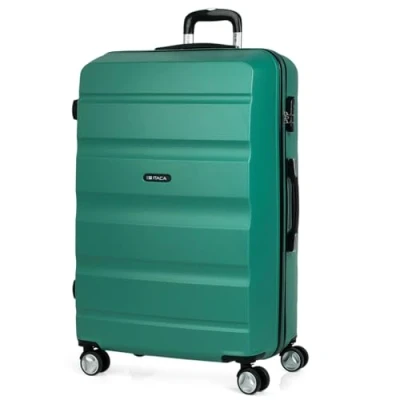 Image of ITACA Lightweight Suitcases Large ABS Hard Shell Suitcase 75cm Travel with Combination Lock Rigid 4 Wheels an, Acquamarine
