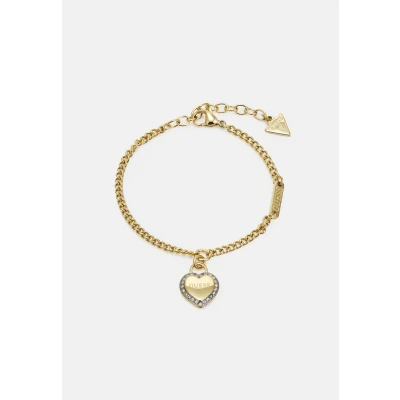 Image of Guess Heart Bracelet goldcoloured, Women&#039;s, Size: Small, Gold coloured