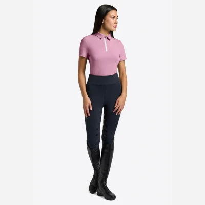 Image of RG Italy Ladies Micro Perforated Polo Short Sleeves Pink UK8 Polos &amp; T shirts Horse Equestrian