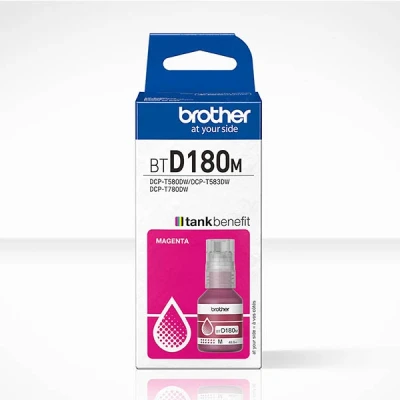 Image of DCP T583DW Brother BTD180M magenta ink bottle (original Brother)