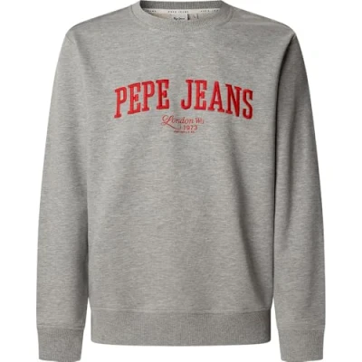 Image of Pepe Jeans Derril CREW Sweatshirt, Men&#039;s, Size: Large, Light grey