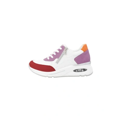 Image of Remonte Trainers Flame white lilac orange white, Women&#039;s, Size: 4, Leather/synthetics