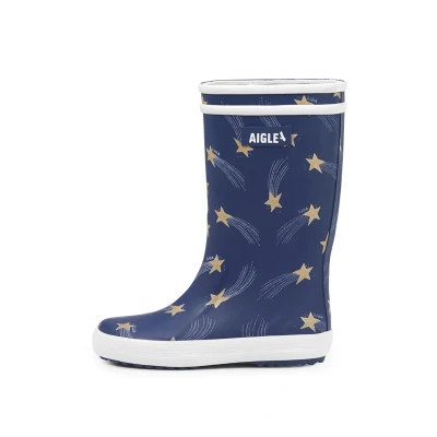 Image of Aigle Unisex Kid&#039;s Lolly Pop Play3 Rain Boot, Starship, 2 UK